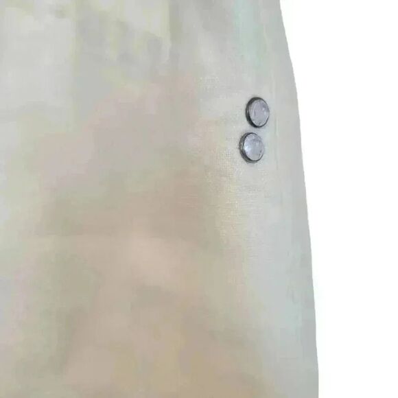 INC Women's Ivory Linen Wide Leg Pants - Picture 10 of 13